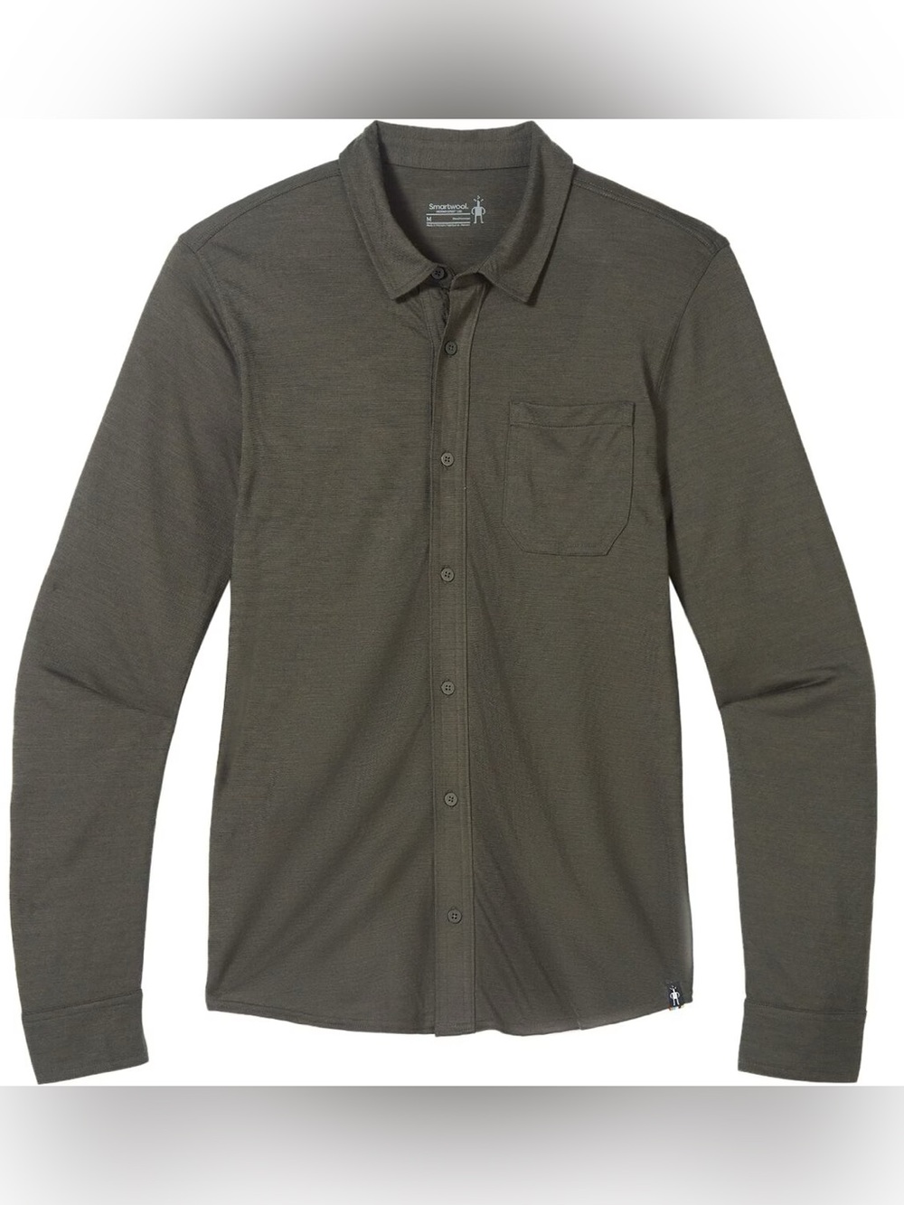 Smartwool Mens Merino Sport 150 Button Up Top Size L Green Grey